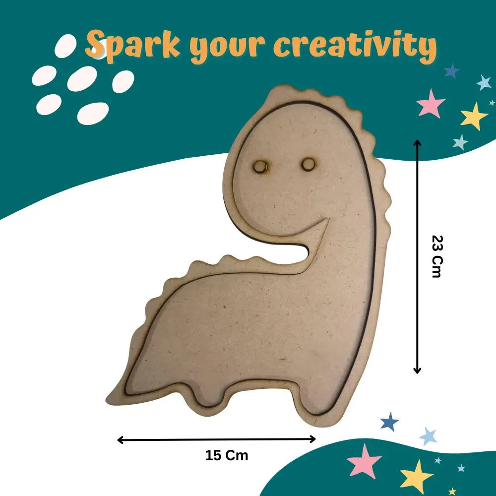 Craftopedia DIY Mosaic Art Kit - Dinosaur | Creative Craft Kit for Kids & Adults - Naivri