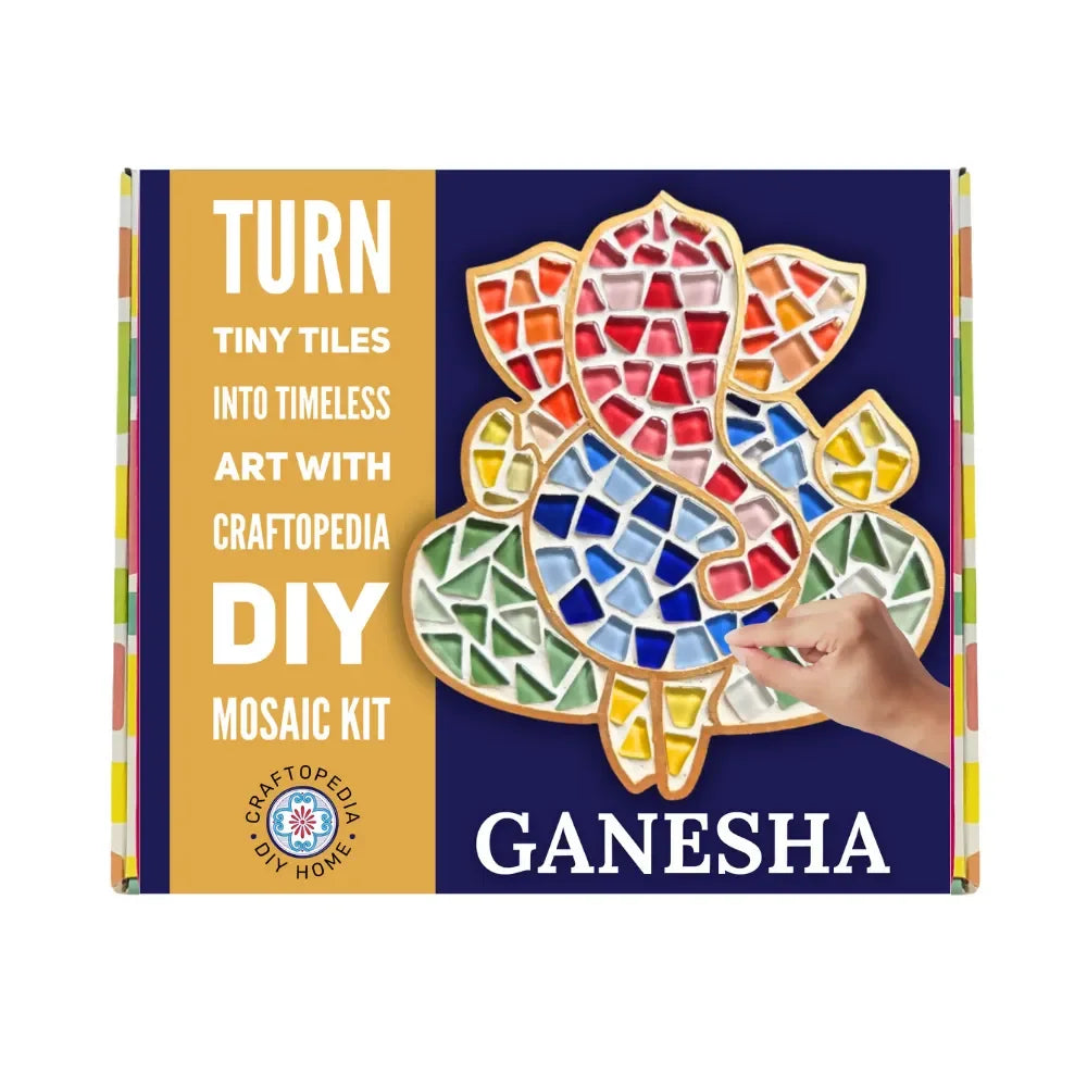 Craftopedia DIY Mosaic Art Kit - Ganesha | Mosaic Craft Kit for Art & Devotion - Naivri