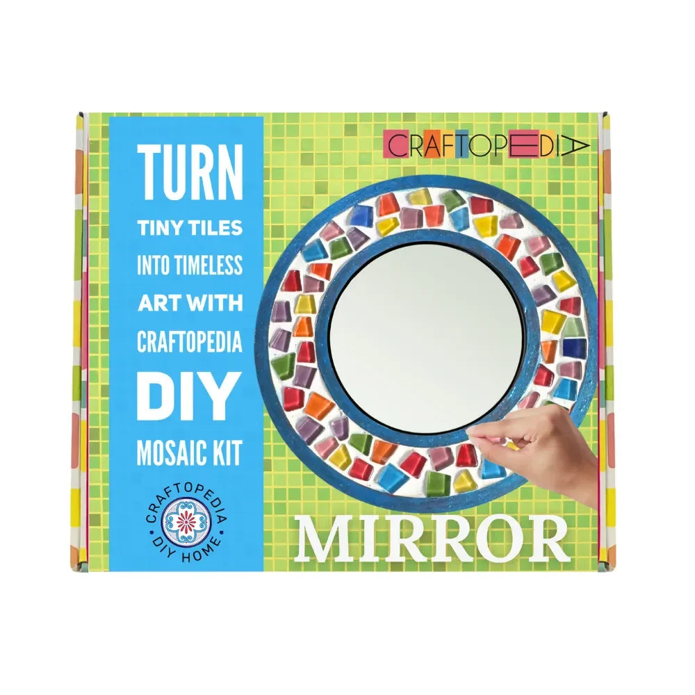 Craftopedia DIY Mosaic Art Kit - Mirror | Creative Mosaic Craft Kit for Kids | Perfect for Home Décor - Naivri