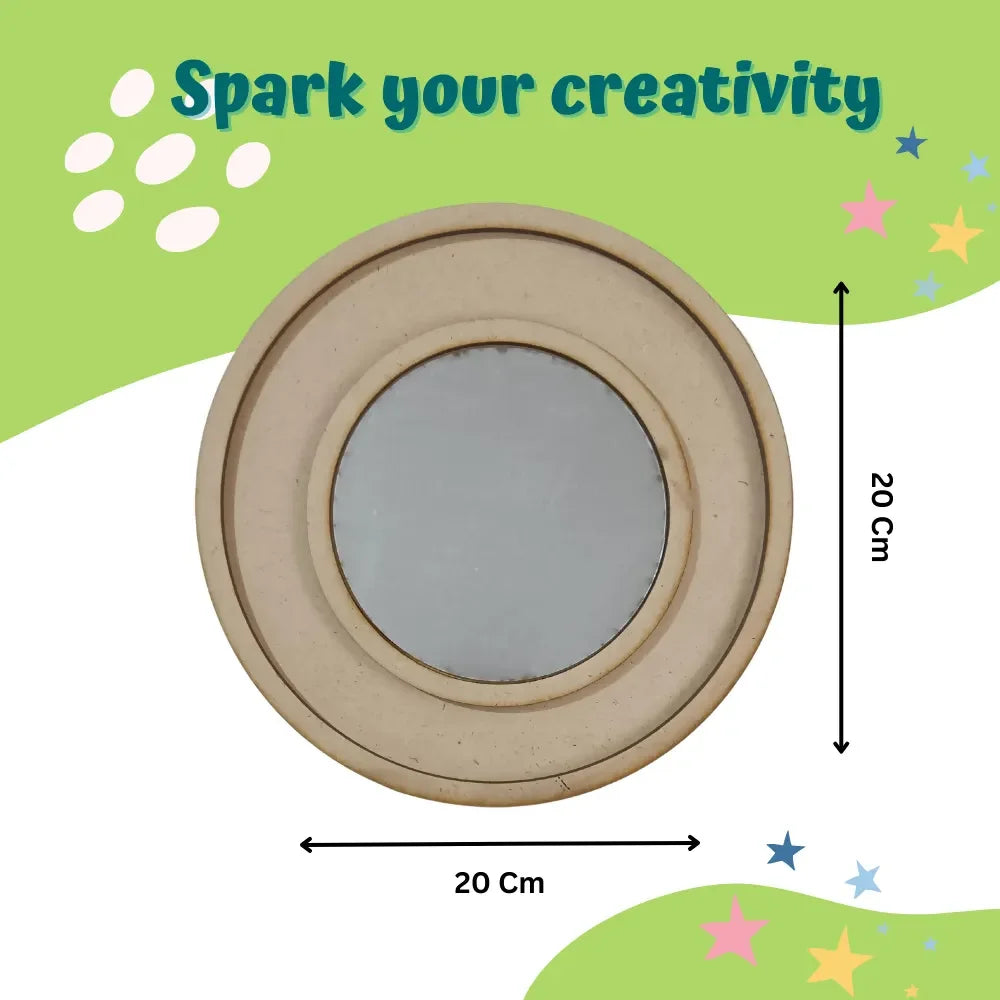 Craftopedia DIY Mosaic Art Kit - Mirror | Creative Mosaic Craft Kit for Kids | Perfect for Home Décor - Naivri