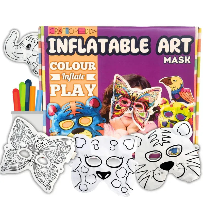 Craftopedia Mask Inflatable Art and Craft Kit | Creative Fun for Kids - Naivri