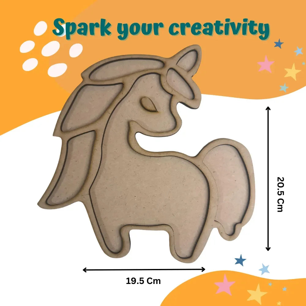 Craftopedia Mosaic Art Kit - Unicorn | Creative DIY Art Kit for Kids | Fun and Magical Crafting Activity - Naivri