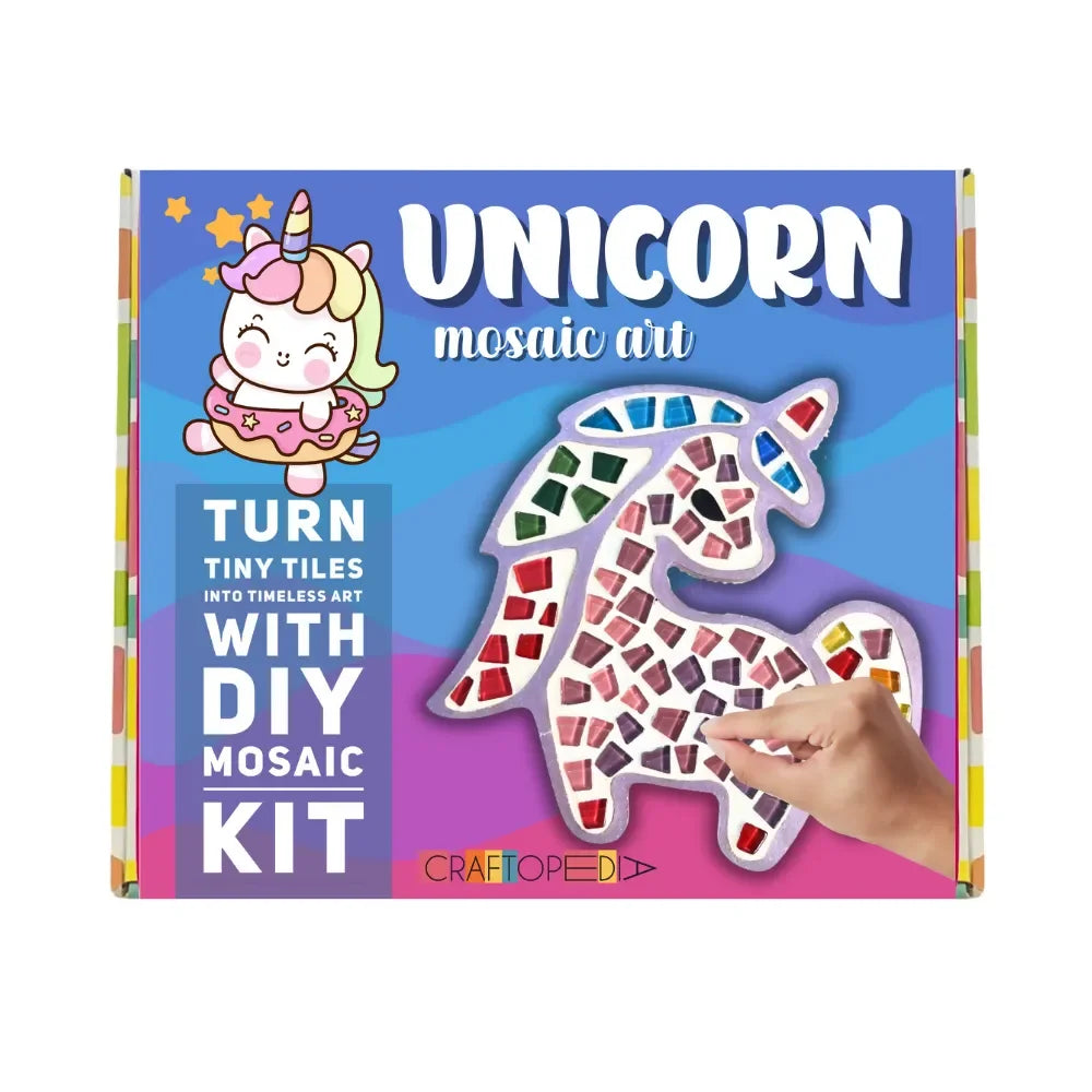 Craftopedia Mosaic Art Kit - Unicorn | Creative DIY Art Kit for Kids | Fun and Magical Crafting Activity - Naivri
