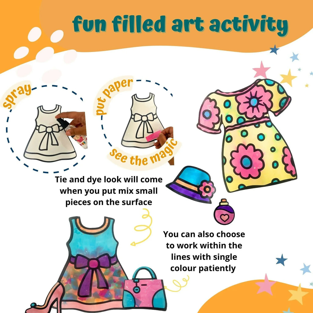 Craftopedia The Magical Color Transfer Paper Art - Fashion | Creative DIY Kit for Kids - Naivri