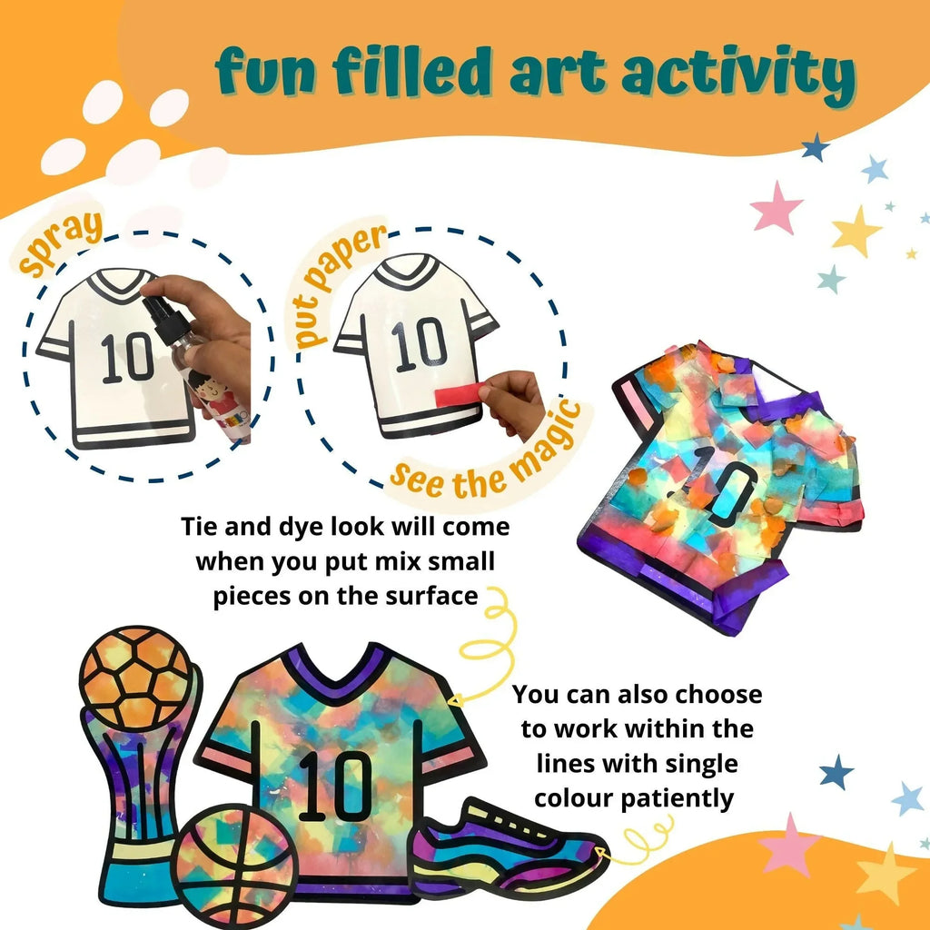 Craftopedia The Magical Color Transfer Paper Art - Sports | Creative DIY Kit for Kids - Naivri