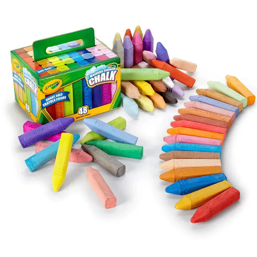 Crayola 48 Count Wahable Sidewalk Chalk - Naivri