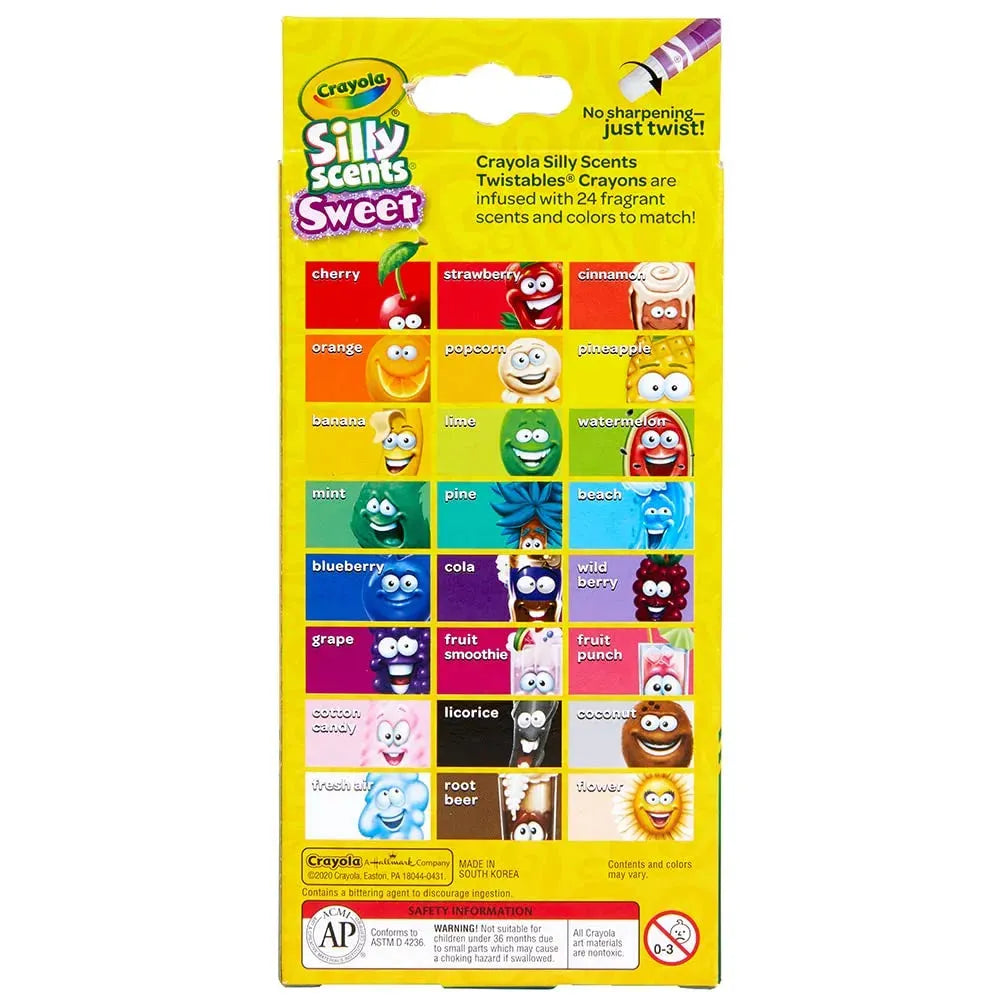 Crayola Silly Scents Sweet Crayons in 24 delightful shades - Naivri