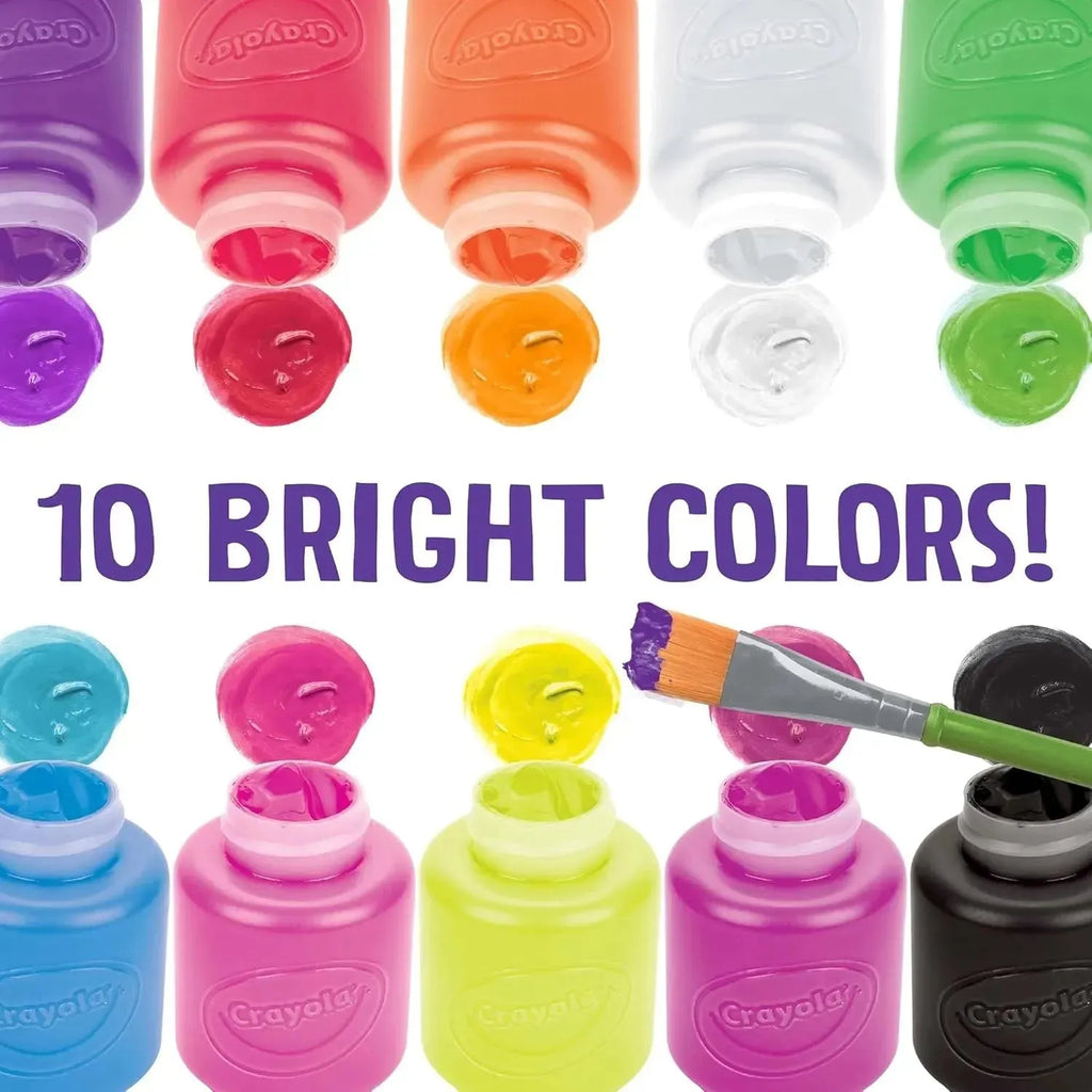 Crayola Washable Project Paint Neon 10 Colors - Naivri