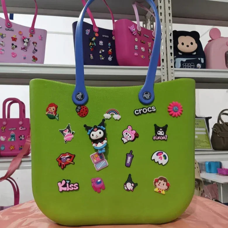 Crocs - big beach bag with jibbitz - Naivri