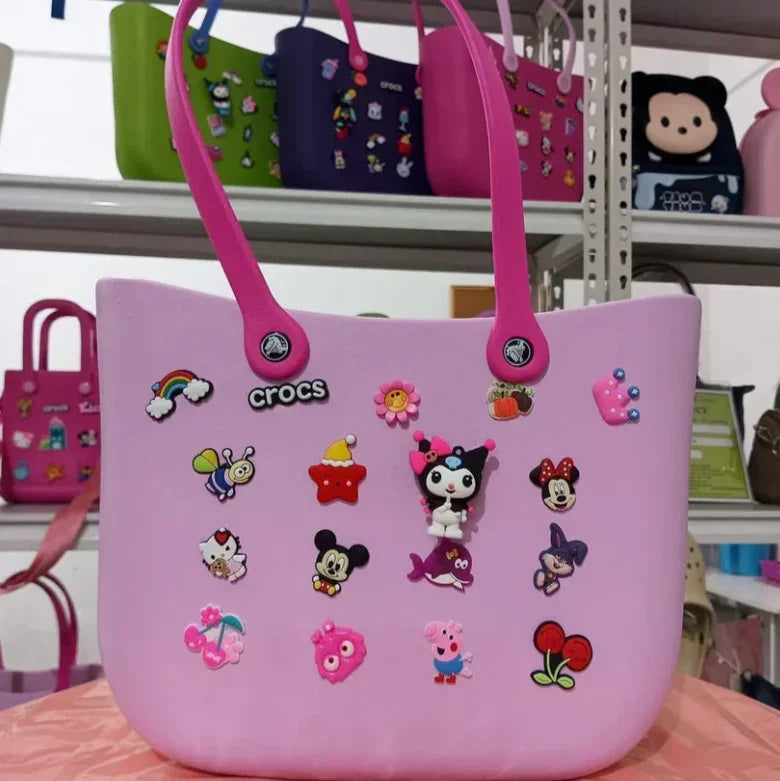 Crocs - big beach bag with jibbitz - Naivri