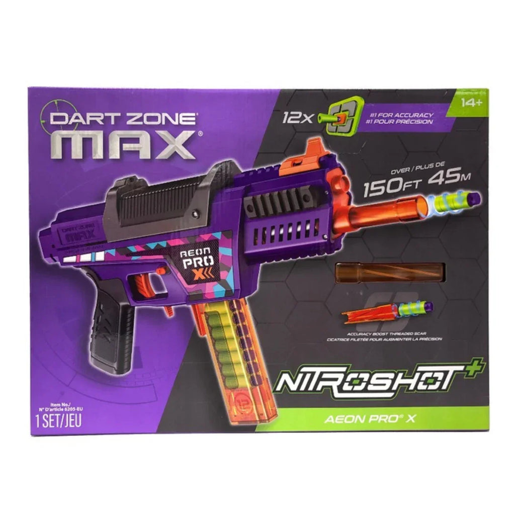 Dart Zone Max Aeon Pro X Elite Dart Blaster – 45m Range Power for Ages 14+ - Naivri