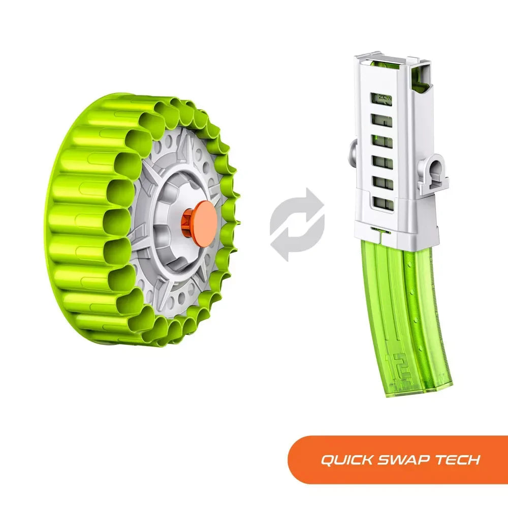 Dart Zone Max Nitroshot+ Stryker 2.0 Pro Foam Blaster – Quick Swap Power for Ages 14+ - Naivri