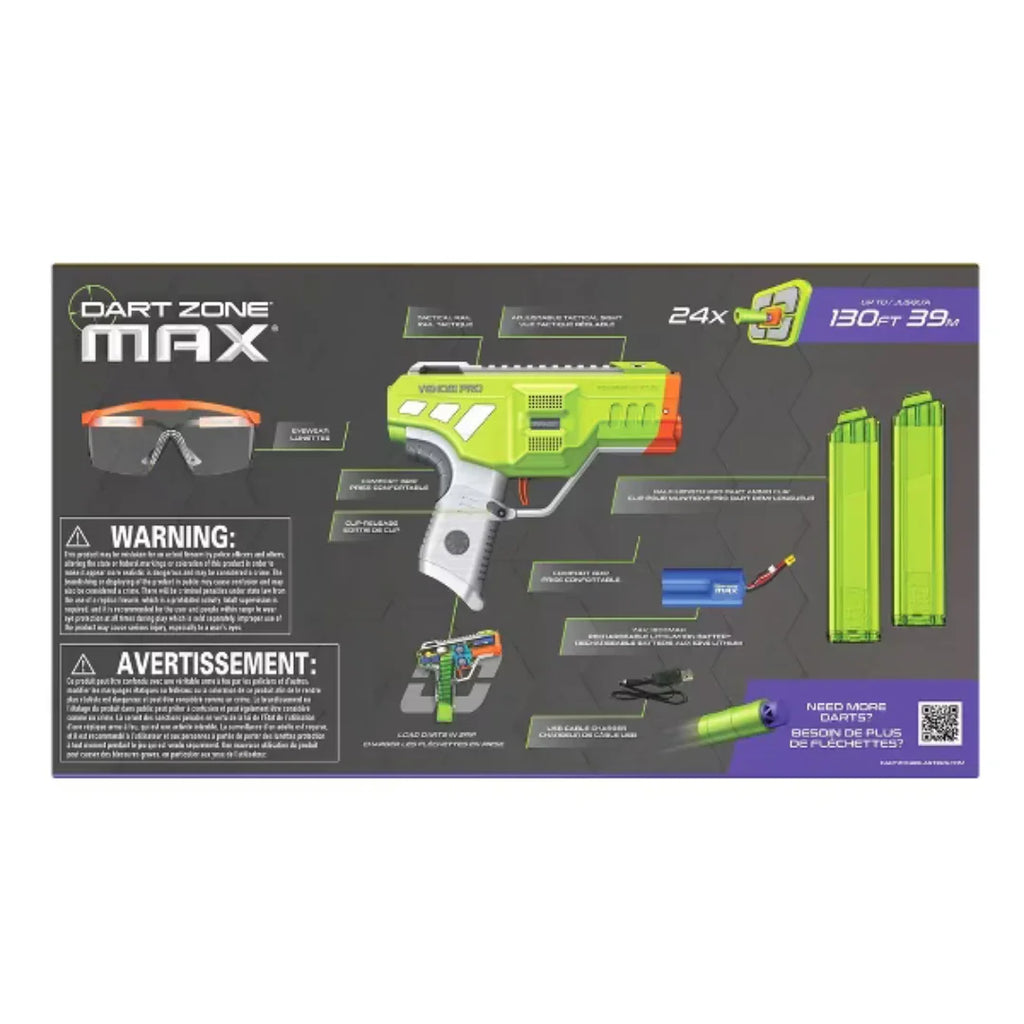 Dart Zone Max Nitroshot+ Venom Pro Motorized Foam Blaster – Fully Auto Power for Ages 14+ - Naivri