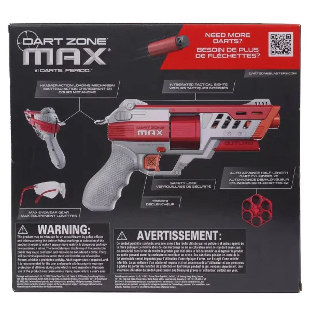 Dart Zone Max Outlaw Blaster – High-Performance Foam Dart Gun for Ages 14+ - Naivri