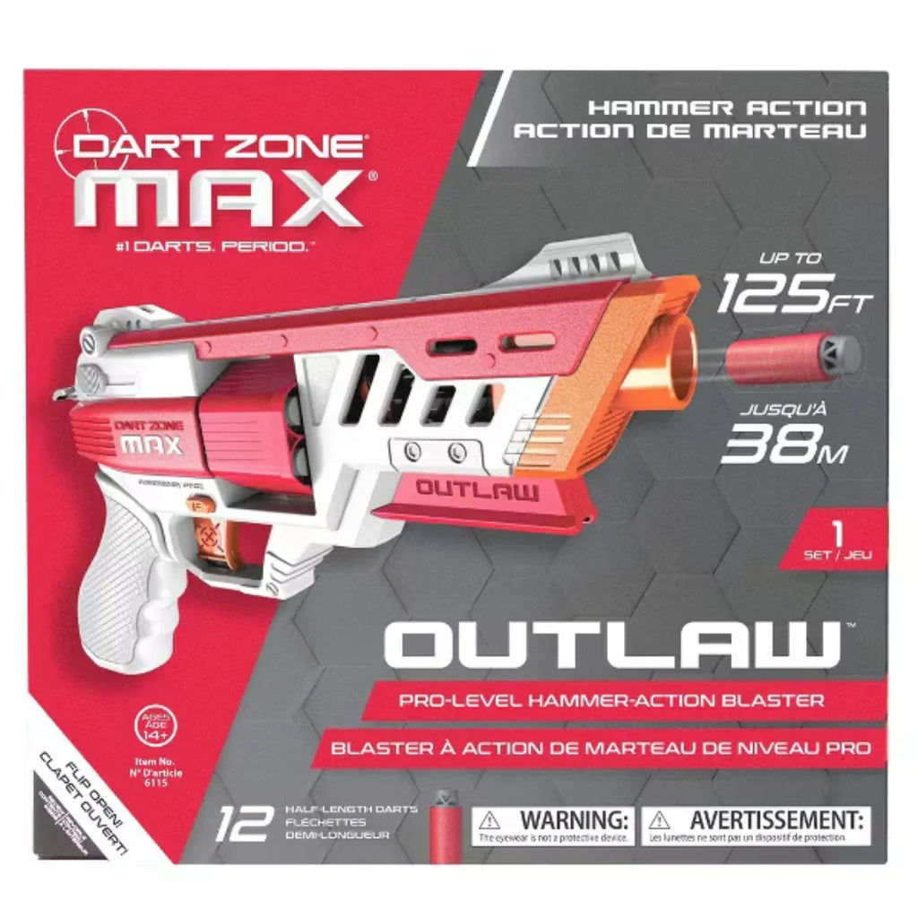 Dart Zone Max Outlaw Blaster – High-Performance Foam Dart Gun for Ages 14+ - Naivri