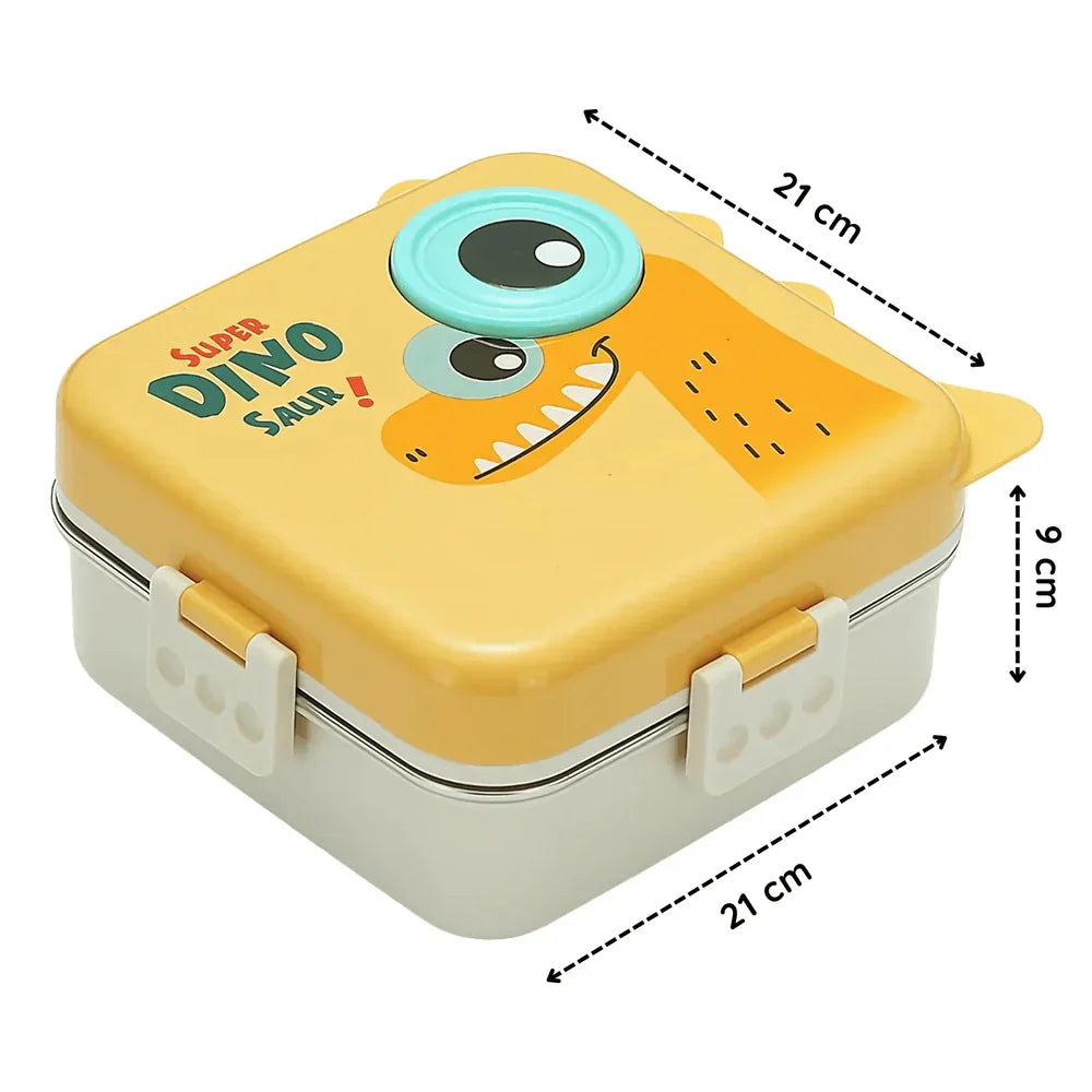 Dino Double Decker Kids Lunch Box – Leak-Proof, BPA-Free & Fun! - Naivri