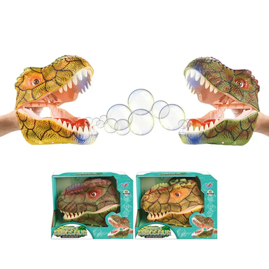 Dino Hand Puppets – Interactive Bubble & Roaring Sounds for 3+ - Naivri