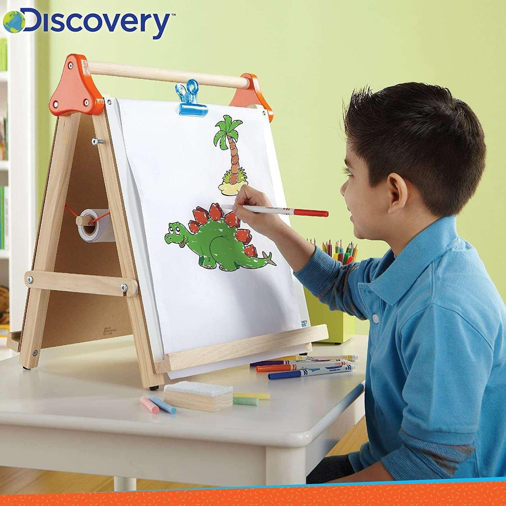 Discovery Kids Wooden 3 in 1 Tabletop Easel - Naivri