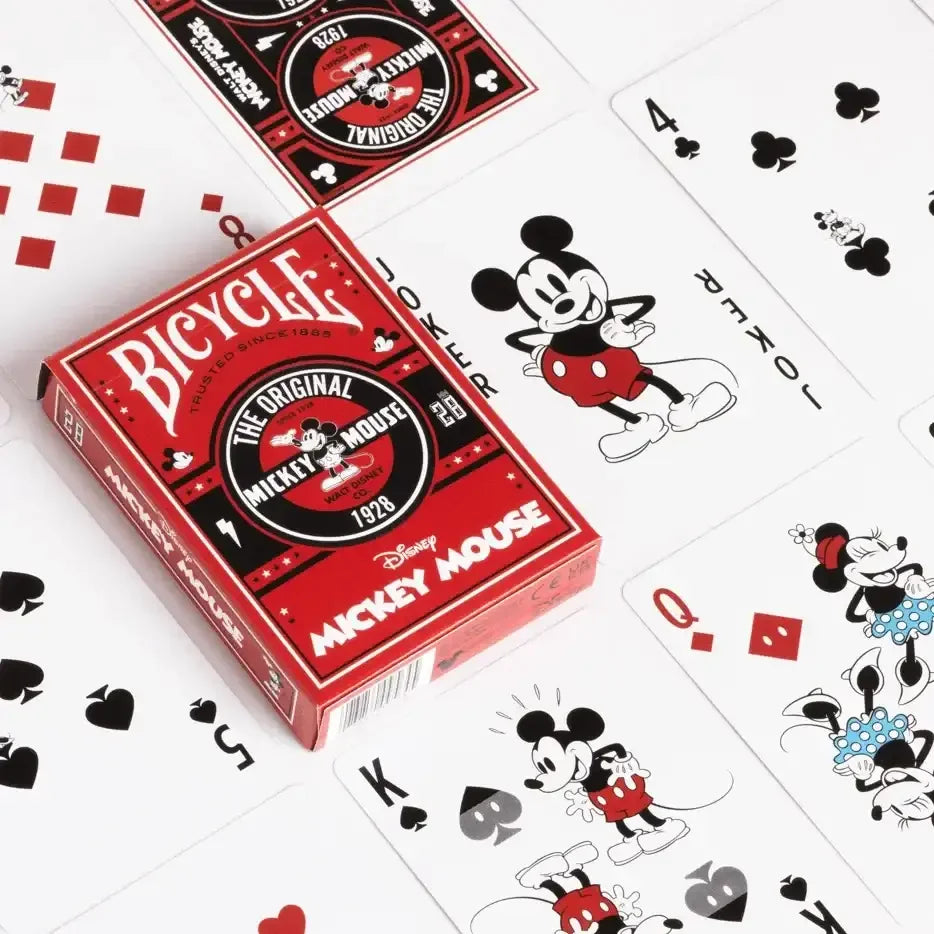 Disney Classic Mickey Mouse Inspired Playing Cards by Bicycle – Premium Collectible Playing Cards - Naivri