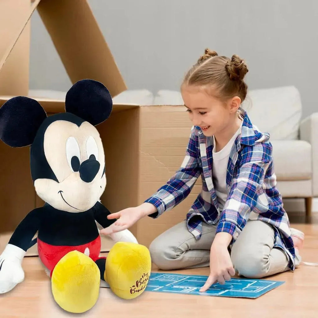 Disney Mickey Mouse 16-Inch Plush Toy – Official Licensed, Jumbo Soft Toy for Kids, Embroidered Features, Gift for Ages 2+ - Naivri