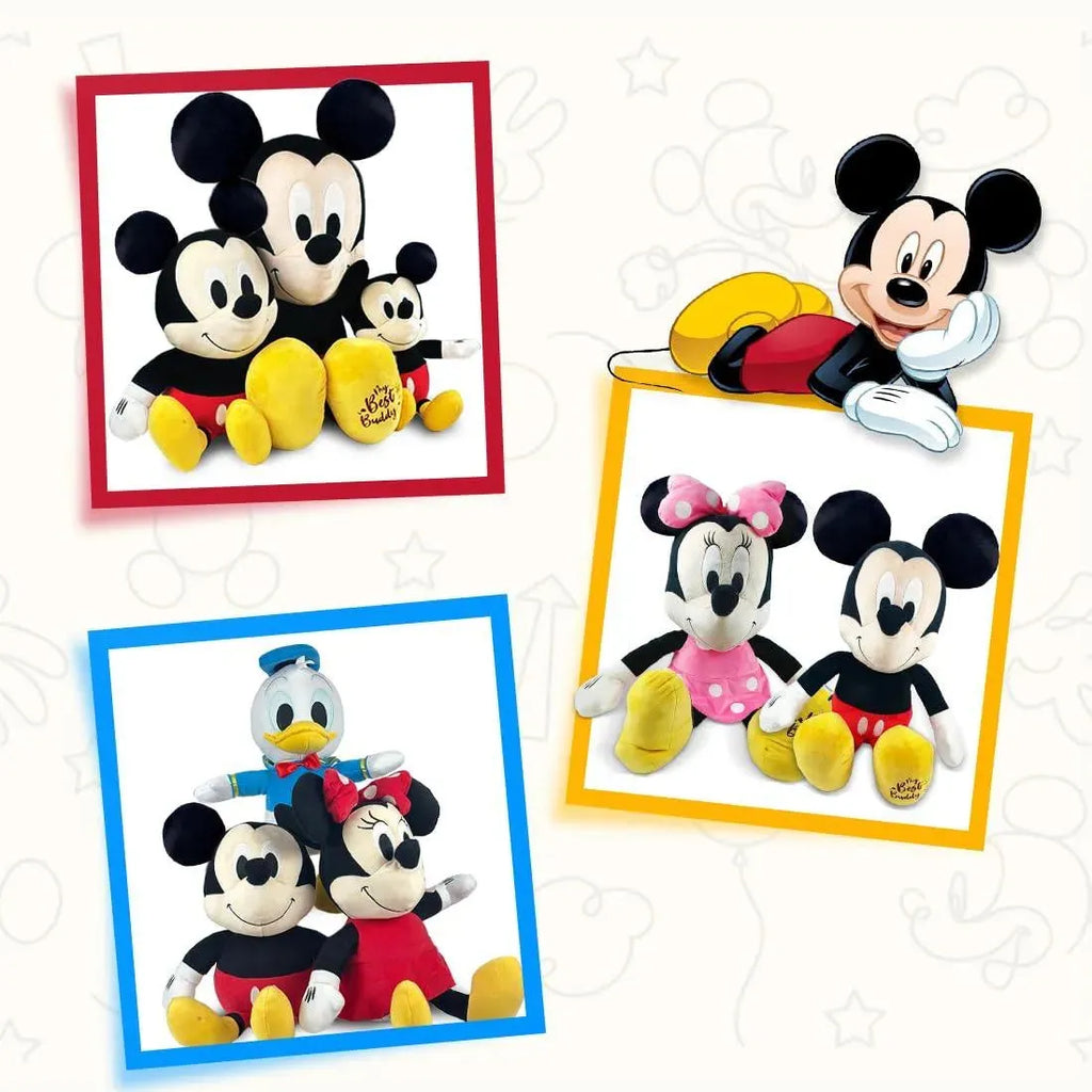 Disney Mickey Mouse 16-Inch Plush Toy – Official Licensed, Jumbo Soft Toy for Kids, Embroidered Features, Gift for Ages 2+ - Naivri