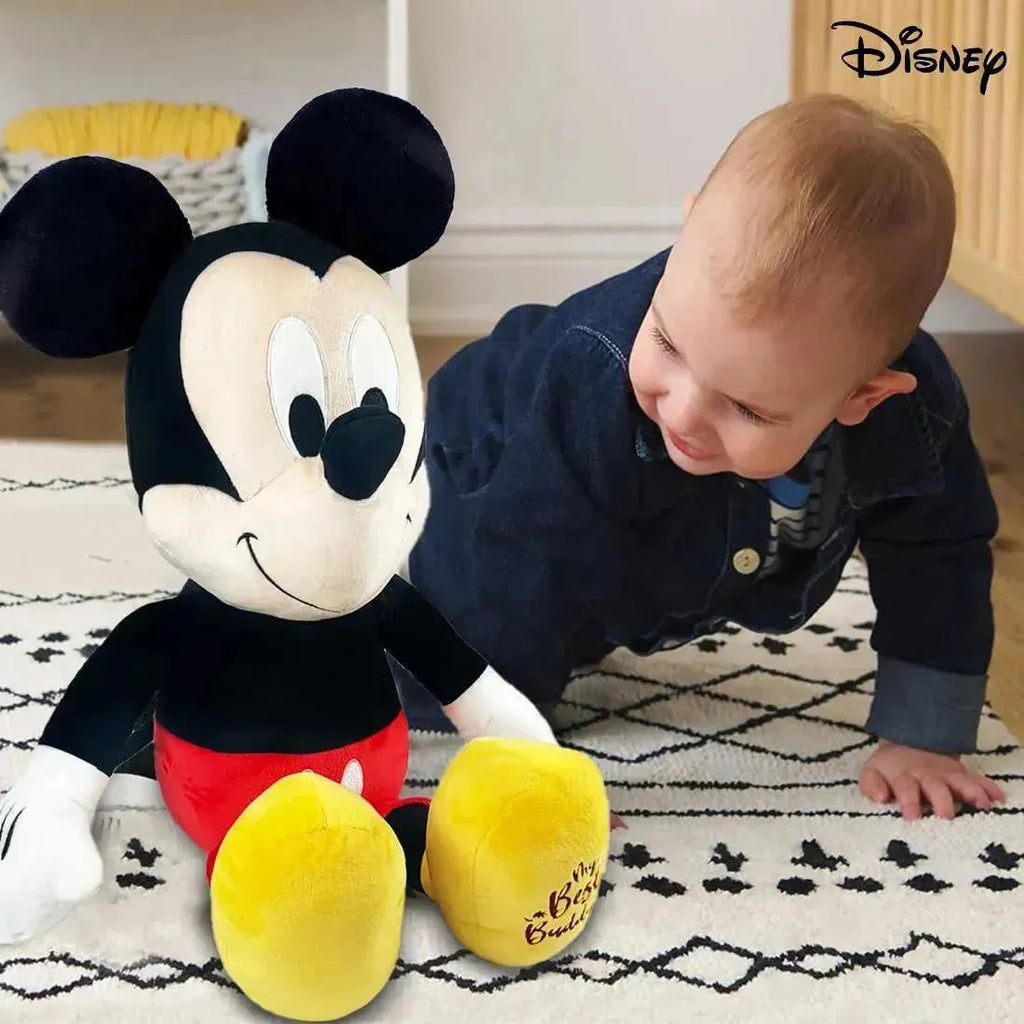 Disney Mickey Mouse 16-Inch Plush Toy – Official Licensed, Jumbo Soft Toy for Kids, Embroidered Features, Gift for Ages 2+ - Naivri