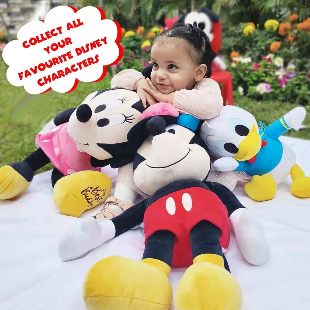 Disney Mickey Mouse 16-Inch Plush Toy – Official Licensed, Jumbo Soft Toy for Kids, Embroidered Features, Gift for Ages 2+ - Naivri