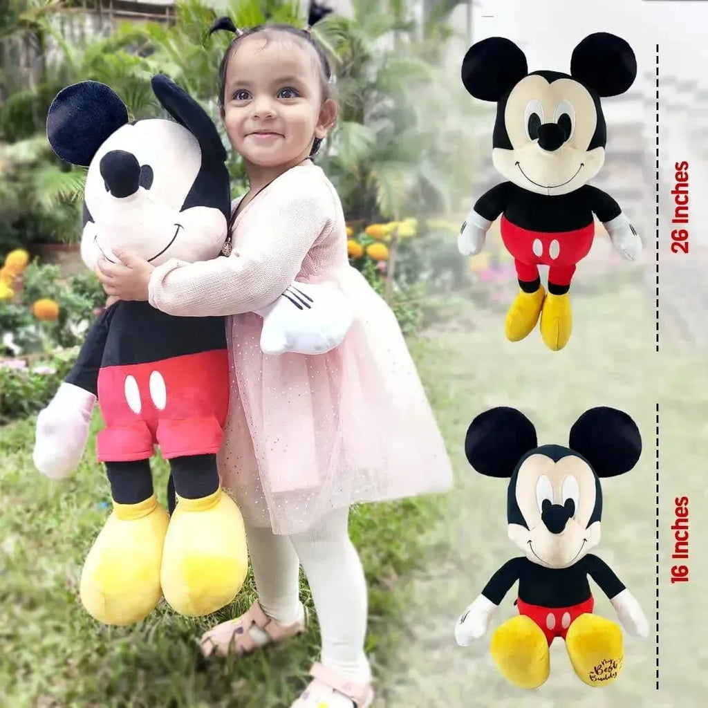 Disney Mickey Mouse 16-Inch Plush Toy – Official Licensed, Jumbo Soft Toy for Kids, Embroidered Features, Gift for Ages 2+ - Naivri