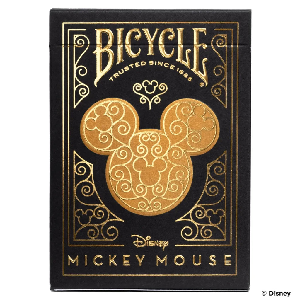 Disney Mickey Mouse Inspired Black and Gold Playing Cards by Bicycle – Luxury Collector’s Edition Playing Cards - Naivri