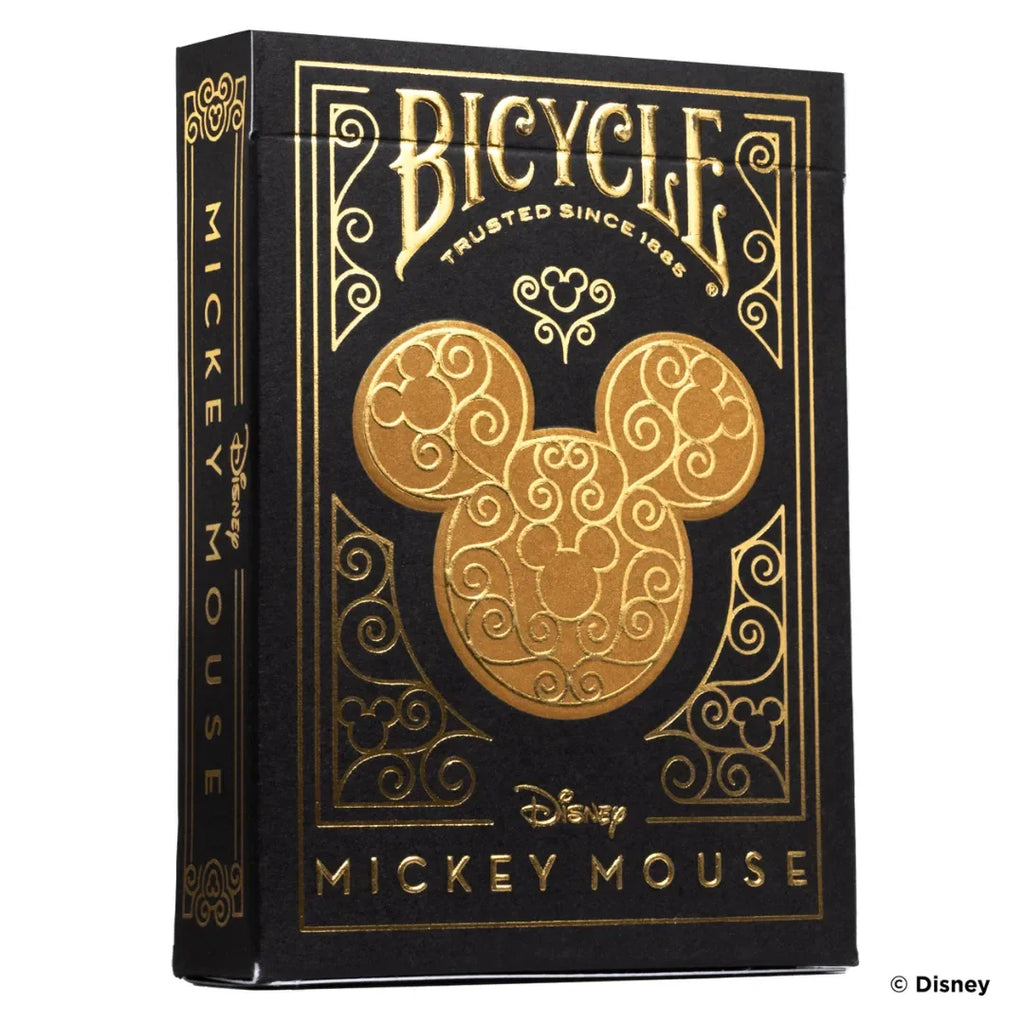 Disney Mickey Mouse Inspired Black and Gold Playing Cards by Bicycle – Luxury Collector’s Edition Playing Cards - Naivri