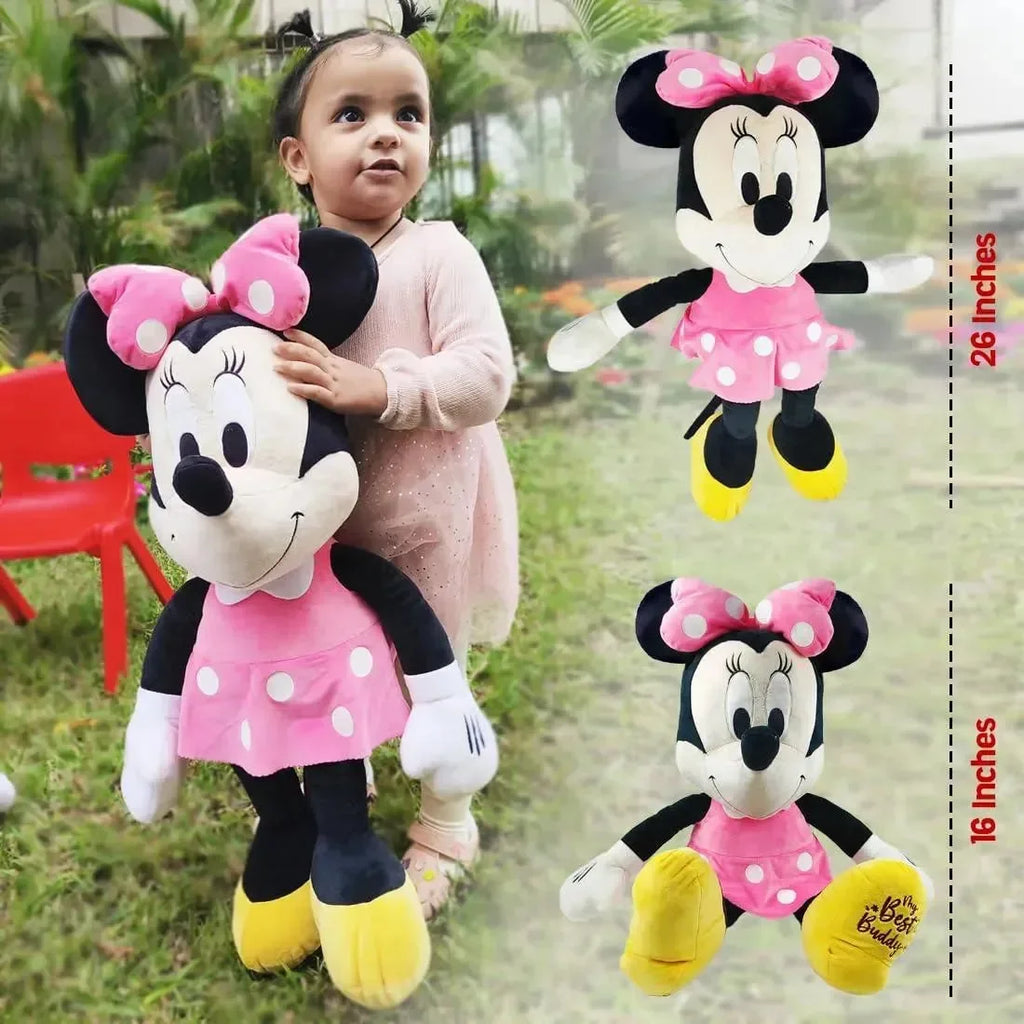 Disney Minnie Mouse 16-Inch Plush Soft Toy – Official Licensed, Premium Quality, Adorable Gift for Girls - Naivri