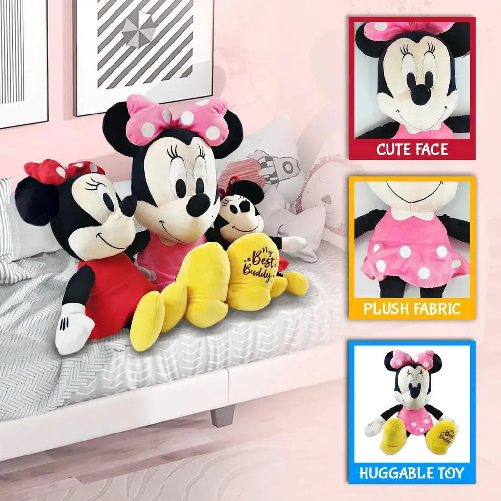 Disney Minnie Mouse 16-Inch Plush Soft Toy – Official Licensed, Premium Quality, Adorable Gift for Girls - Naivri