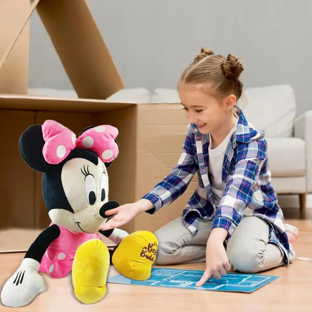 Disney Minnie Mouse 16-Inch Plush Soft Toy – Official Licensed, Premium Quality, Adorable Gift for Girls - Naivri
