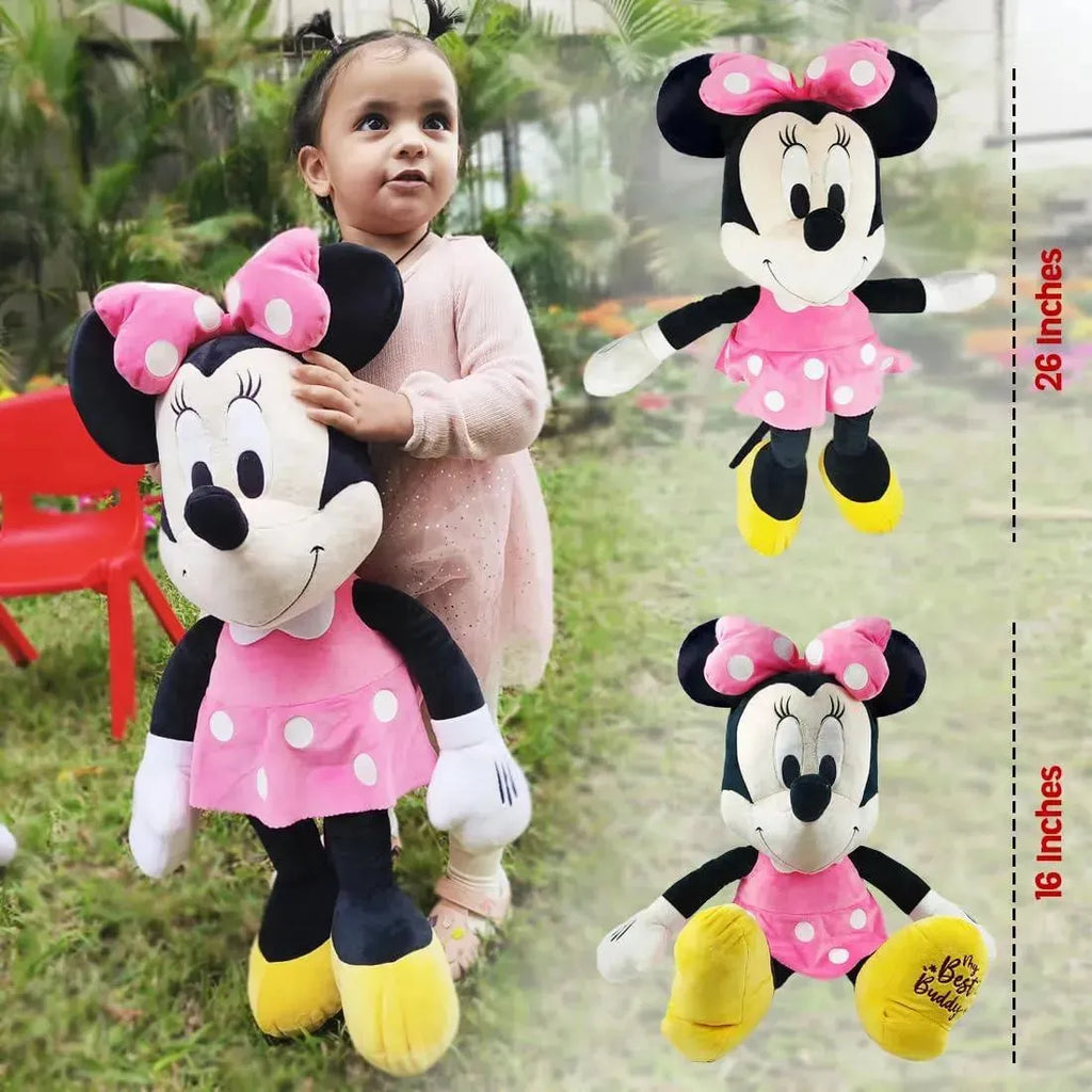 Disney Minnie Mouse 16-Inch Plush Soft Toy – Official Licensed, Premium Quality, Adorable Gift for Girls - Naivri