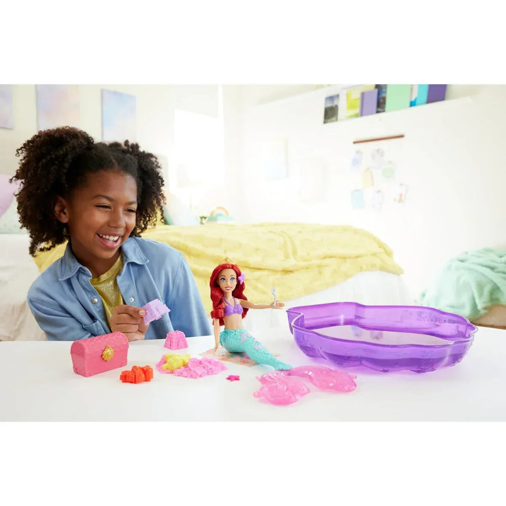 Disney Princess Ariel Mermaid Doll Playset & Pool Set with Moldable Sand & Accessories - Naivri