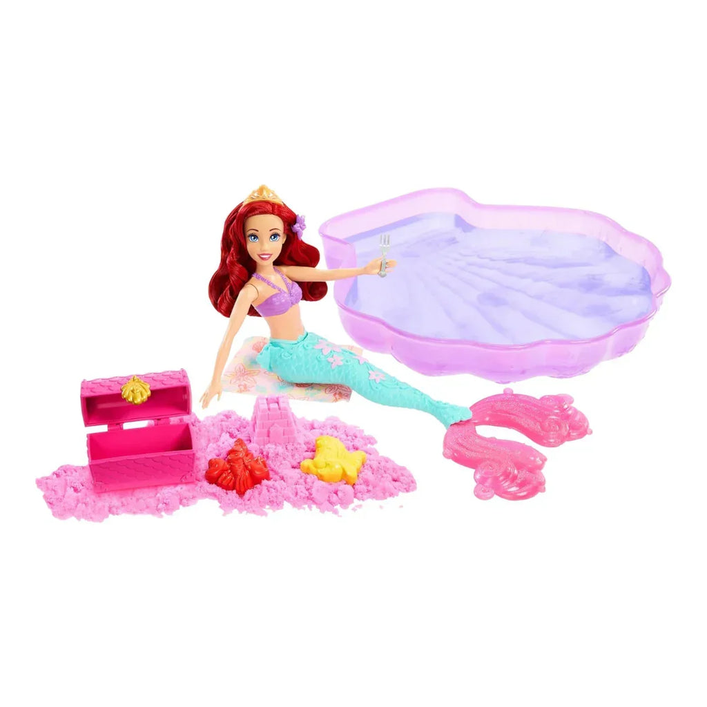 Disney Princess Ariel Mermaid Doll Playset & Pool Set with Moldable Sand & Accessories - Naivri