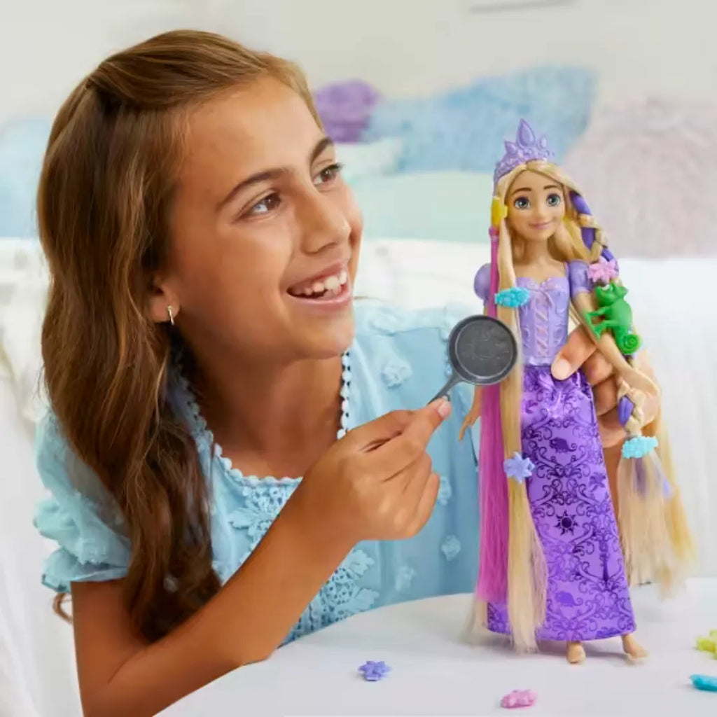 Disney Princess Fairy-Tale Hair Rapunzel Doll with Color-Change Extensions & 10+ Accessories – Let the Styling Magic Begin! - Naivri