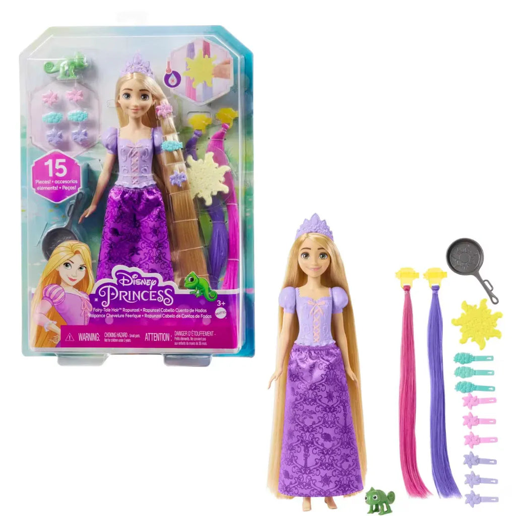 Disney Princess Fairy-Tale Hair Rapunzel Doll with Color-Change Extensions & 10+ Accessories – Let the Styling Magic Begin! - Naivri