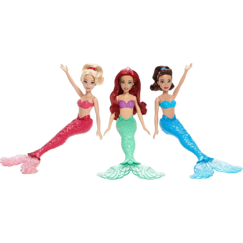 Disney Princess Mattel Ariel Mermaid Fashion Doll & 2 Mermaid Sister Dolls – Glittery Adventures Under the Sea! - Naivri