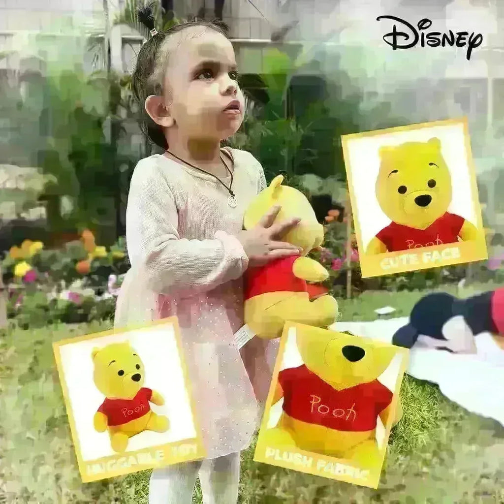 Disney Winnie the Pooh Soft Toy – 8 Inches Plush Cuddle Buddy for Kids & Collectors - Naivri
