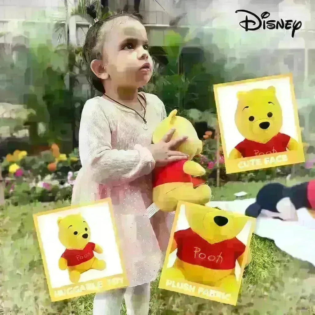 Disney Winnie the Pooh Soft Toy – 8 Inches Plush Cuddle Buddy for Kids & Collectors - Naivri