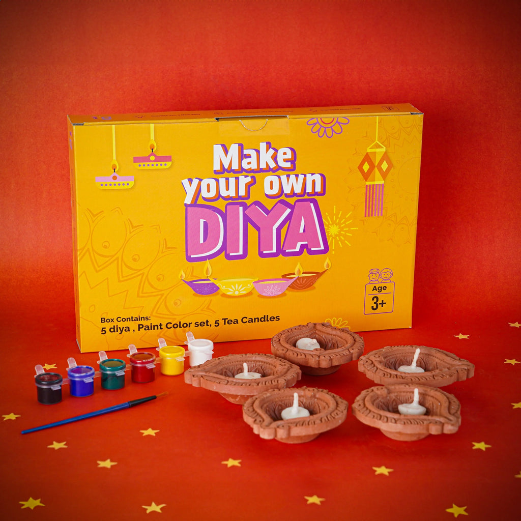 DIY - Paint and Decorate Your Own Diyas - Naivri