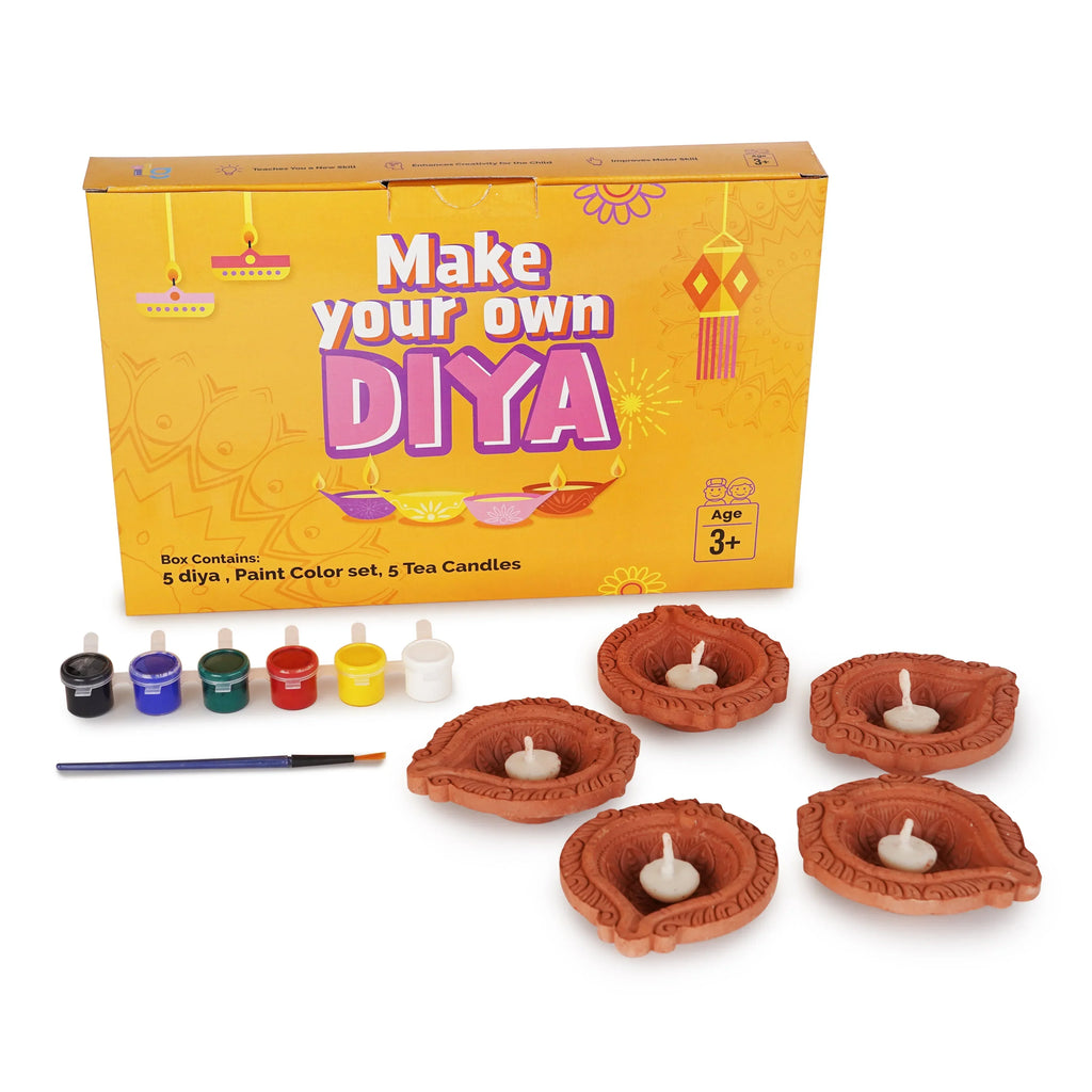 DIY - Paint and Decorate Your Own Diyas - Naivri