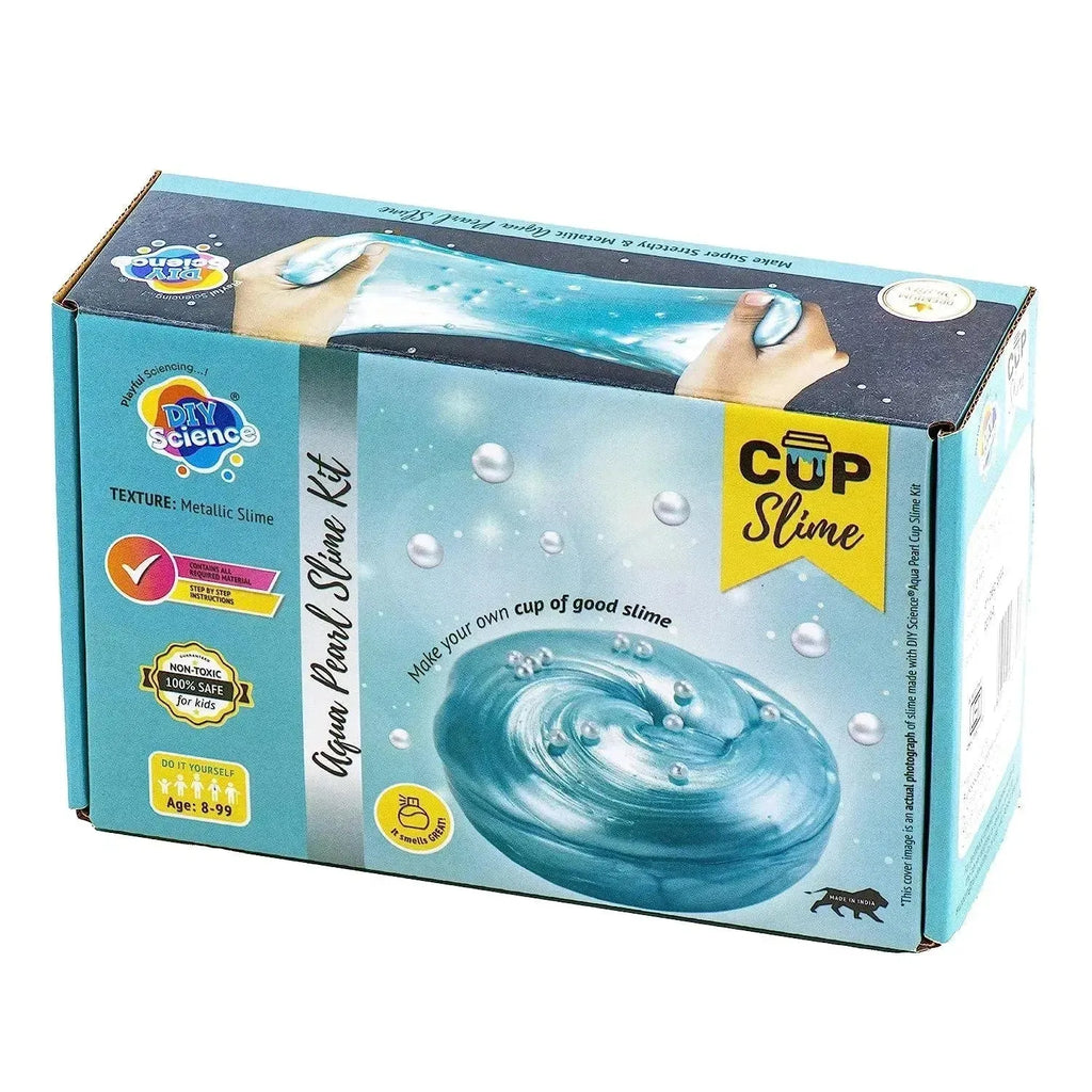 DIY Science Aqua Pearl Slime Kit – Make Colorful, Shimmery, Pearl-Infused Slime at Home | Safe & Non-Toxic STEM Activity for Kids - Naivri