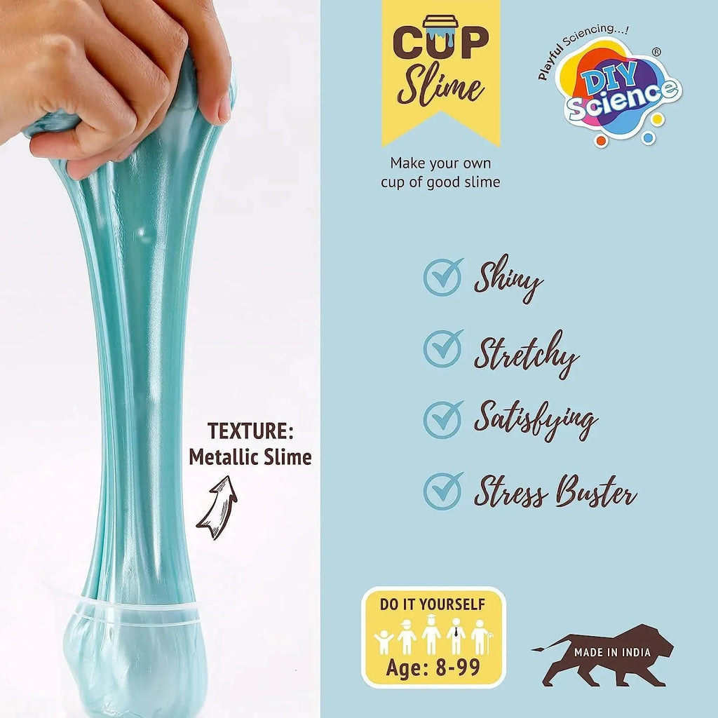DIY Science Aqua Pearl Slime Kit – Make Colorful, Shimmery, Pearl-Infused Slime at Home | Safe & Non-Toxic STEM Activity for Kids - Naivri