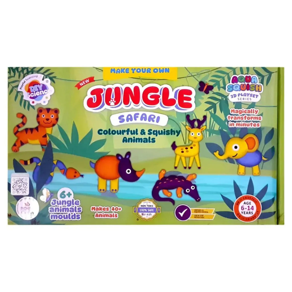 Diy Science Aqua Squish 3D Playset Series Jungle Safari - Naivri