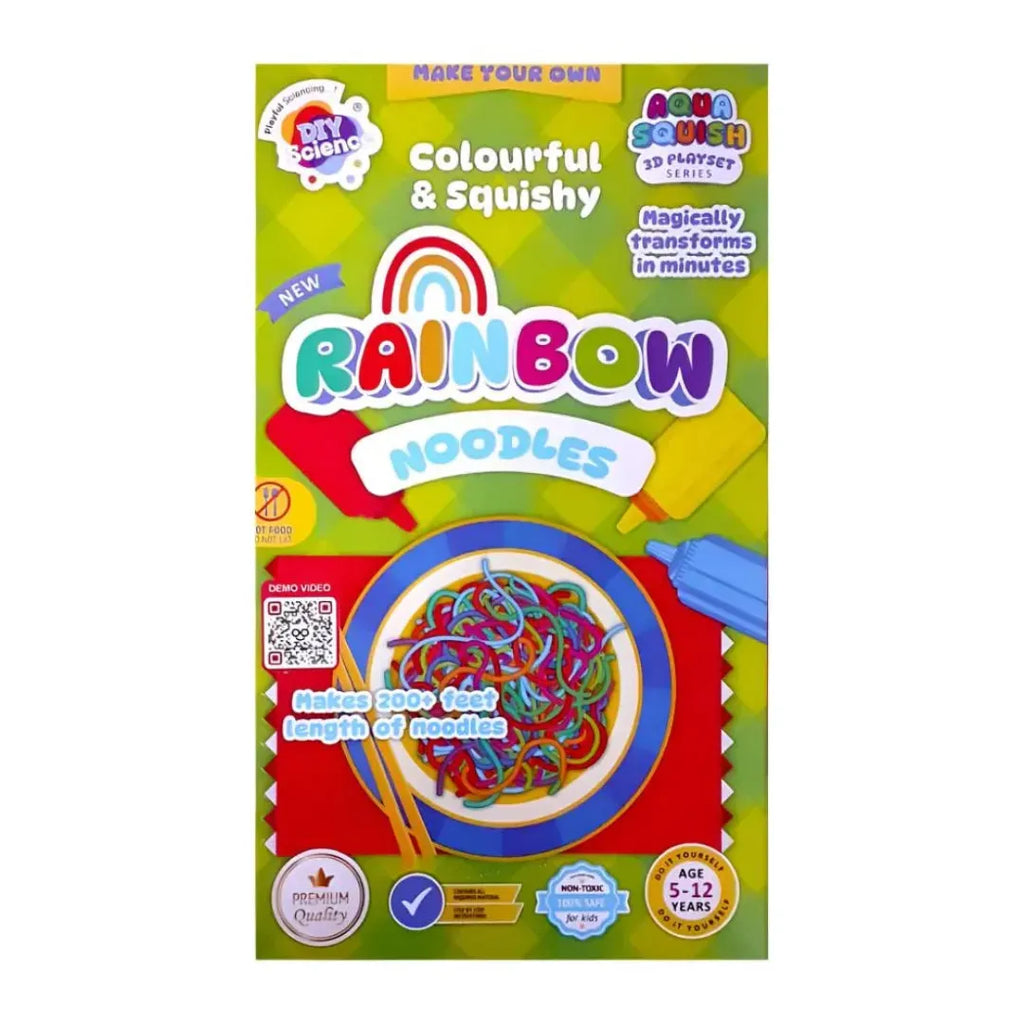 Diy Science Aqua Squish 3D Playset Series Rainbow Noodles - Naivri