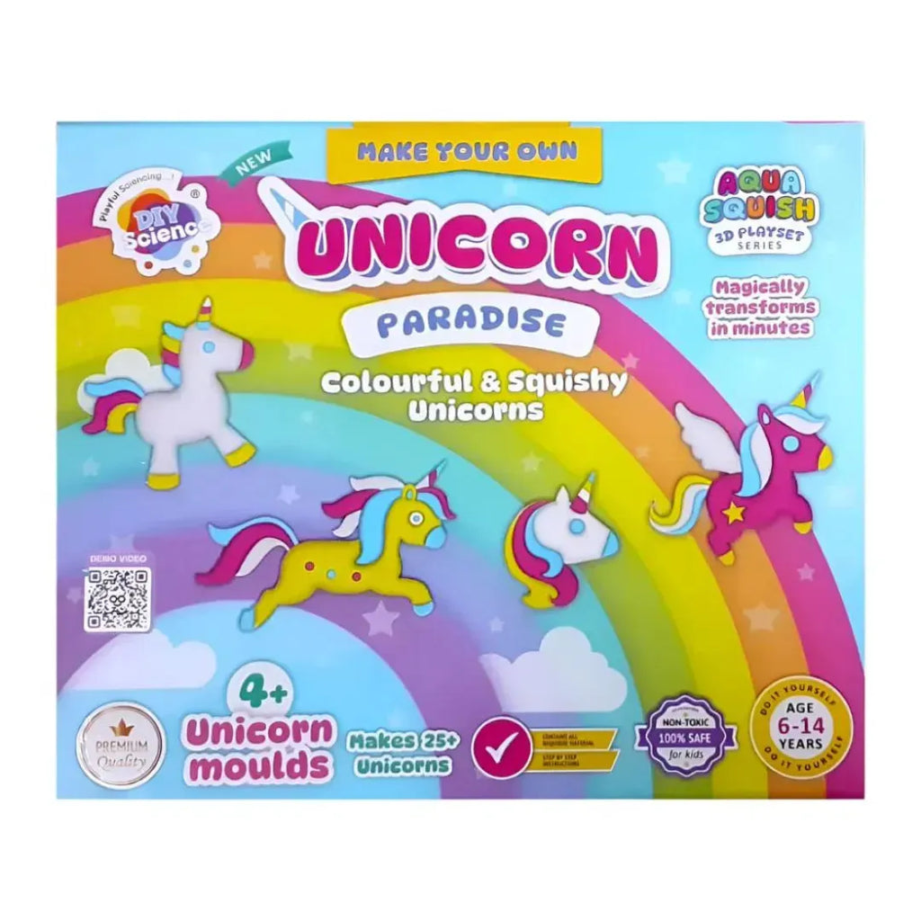 Diy Science Aqua Squish 3D Playset Series Unicorn Paradise - Naivri