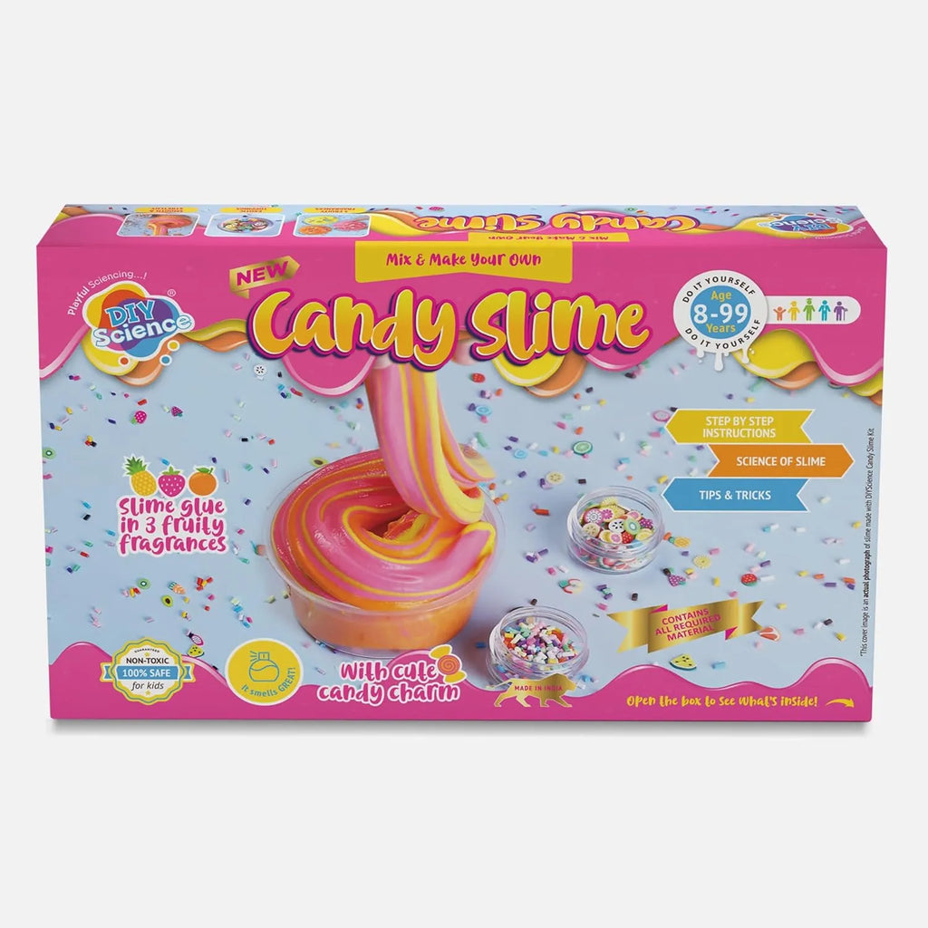 DIY Science Candy Slime Kit – Colorful Scented Slime Making Set for Kids Ages 6+ | Safe, Non-Toxic, STEM-Based DIY Toy – Made in India - Naivri