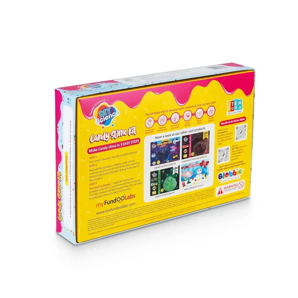 DIY Science Candy Slime Kit – Colorful Scented Slime Making Set for Kids Ages 6+ | Safe, Non-Toxic, STEM-Based DIY Toy – Made in India - Naivri